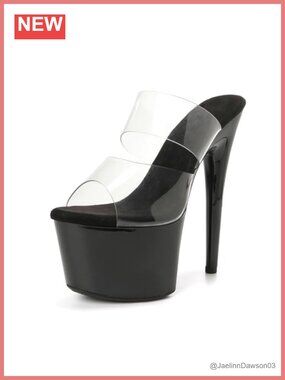 Women's 7in Platform High Heel Sandals Stiletto Pole Dance Shoes 17cm